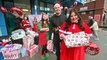 Watch: Kingswinford parents who lost their daughter to cancer dress up and bring joy to children at Birmingham Children's Hospital, with a huge delivery of presents.