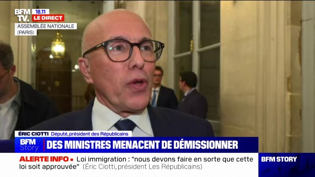 Loi immigration: L'intégralité du groupe Les Républicains et de la majorité sénatoriale voteront ce texte affirme Éric Ciotti