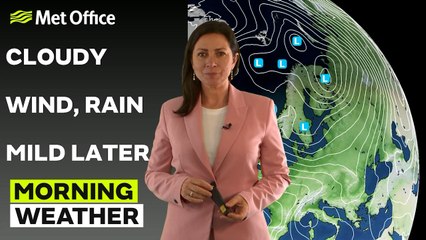 Met Office Morning Weather Forecast 20/12/23 - Some rain, extensive in the northwest.