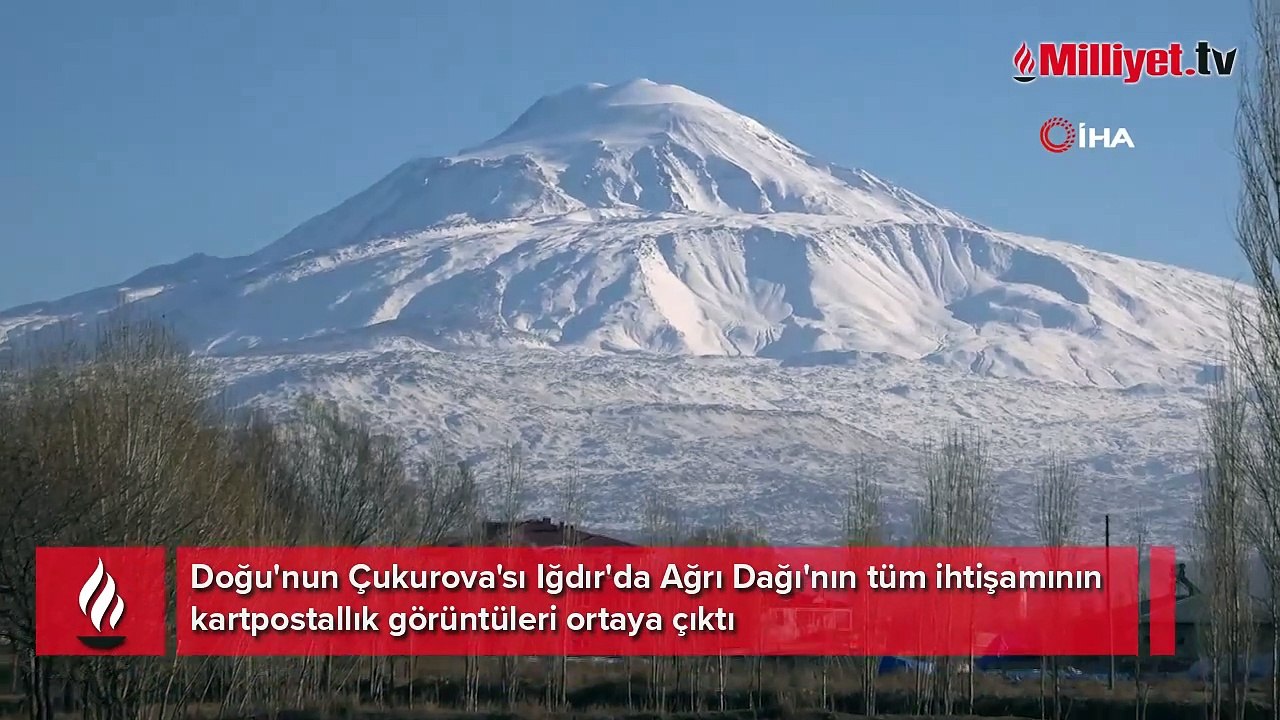 Beyaz gelinliğini giyen Ağrı Dağı'ndan kartpostallık görüntü