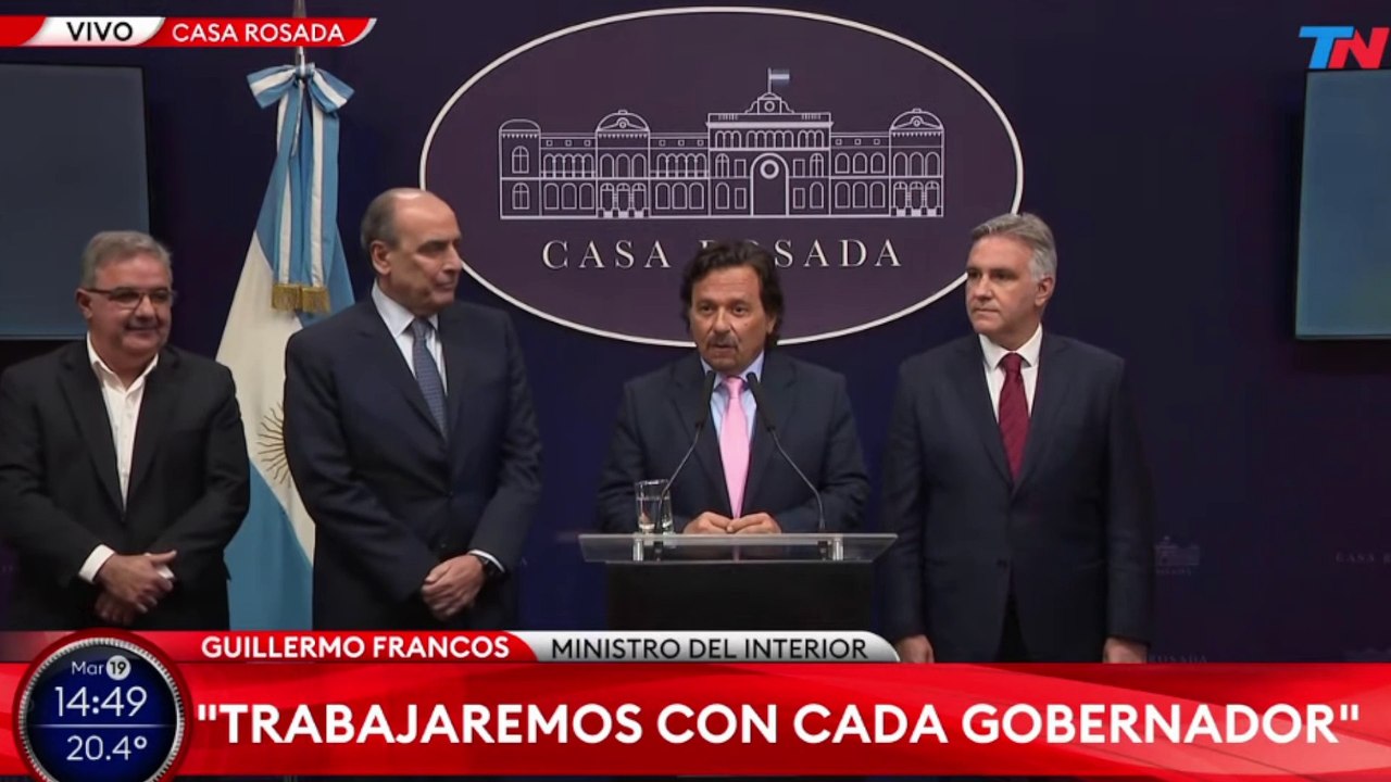 Gustavo Sáenz: "Vamos a acompañar lo que tengamos que acompañar. Celebramos este tipo de reuniones" REUNIÓN DEL PRESIDENTE CON LOS GOBERNADORES Gustavo Sáenz: "Vamos a acompañar lo que tengamos que acompañar. Celebramos este tipo de reuniones"