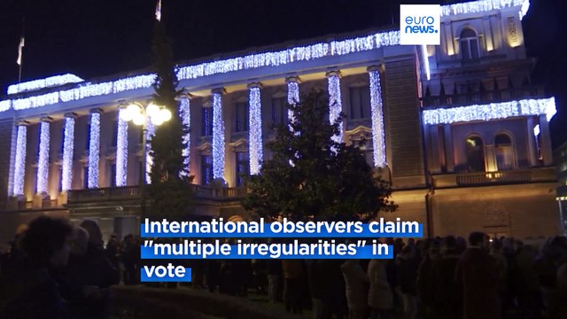 Serbian opposition leaders and protesters rally in Belgrade claiming election was rigged