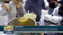 Cientos de uruguayos recorren las distintas ollas para poder alimentarse