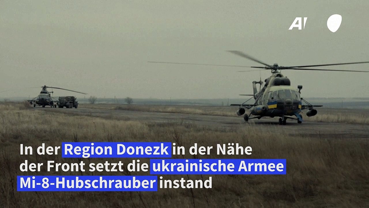 Hier setzt die ukrainische Armee Mi-8-Hubschrauber instand