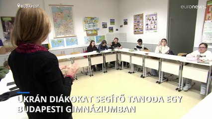 Ukrajnából érkezett gyermekeket zárkóztatnak fel a budapesti Piarista Gimnáziumban