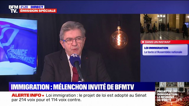 Jean-Luc Mélenchon (LFI): Personne ne fera jamais repartir les personnes qui sont clandestines en France