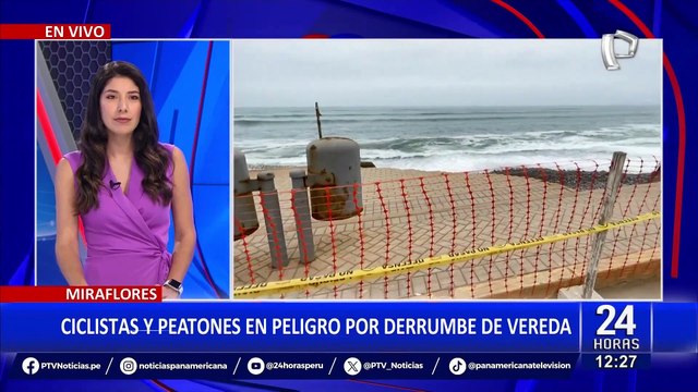 Miraflores: Ciclistas y transeúntes en peligro por derrumbe de vereda