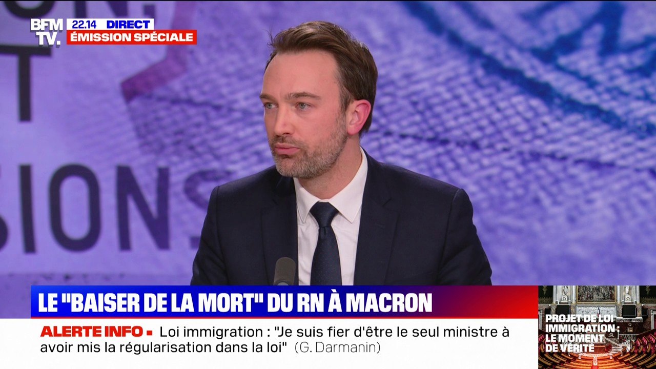 Projet de loi immigration: "Nous serons majoritaires sans les voix du Rassemblement national", assure Loïc Signor (porte-parole de Renaissance)
