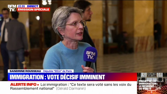 Projet de loi immigration: Sandrine Rousseau (EELV) dénonce un texte d'extrême droite attentatoire aux droits humains fondamentaux