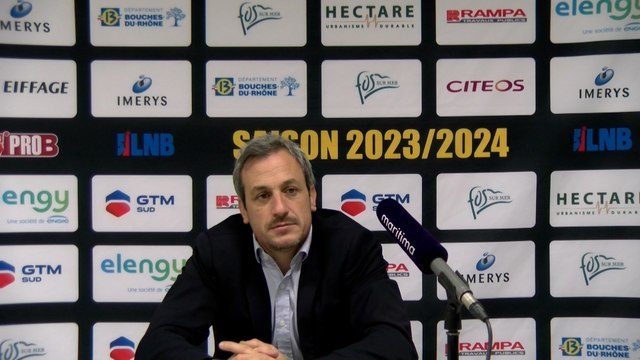 Au micro maritima: Rémi Giuitta après la défaite de Fos Provence Basket contre Gries