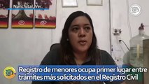 Registro de menores ocupar primer lugar entre trámites más solicitados en el Registro Civil de Nanchital