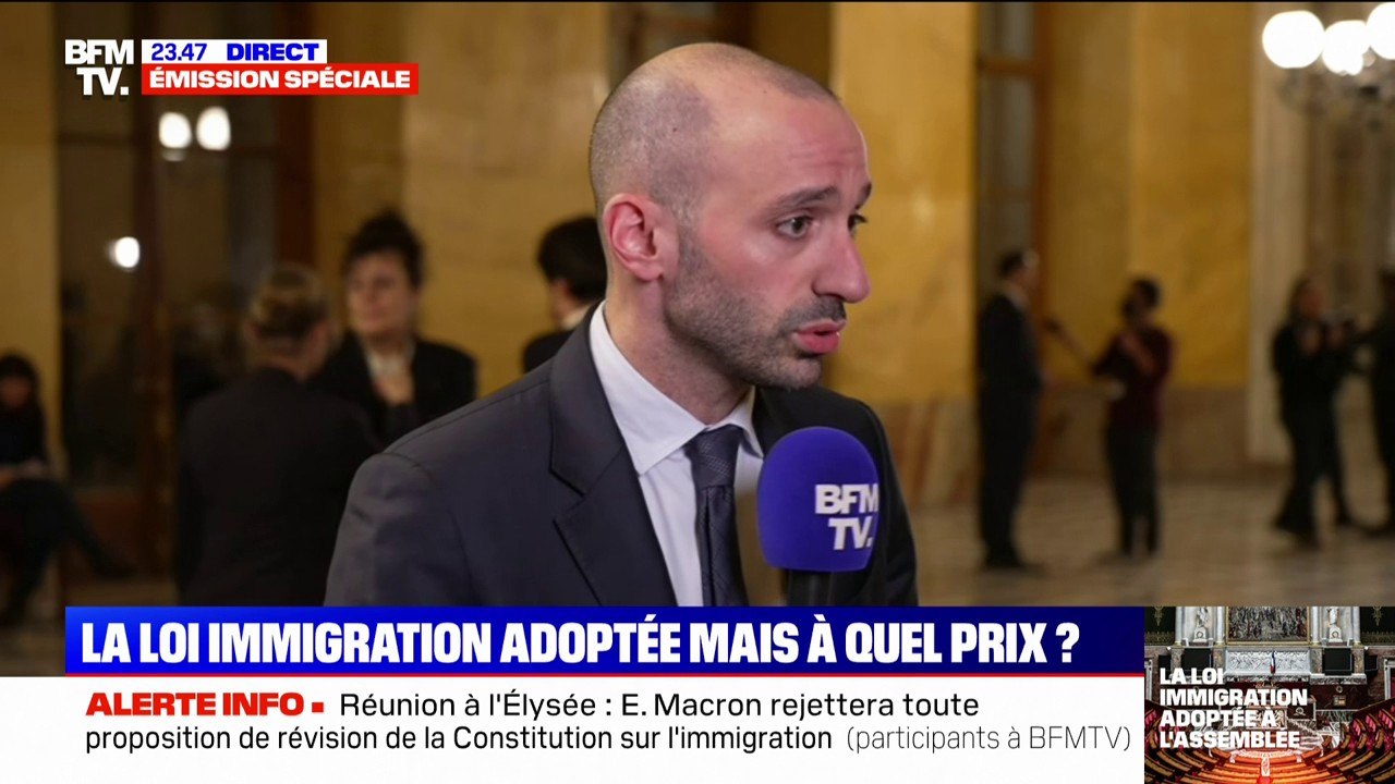 Loi immigration: "La très grande majorité des députés de la majorité étaient au rendez-vous pour soutenir ce texte", affirme Benjamin Haddad (Renaissance)