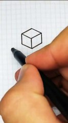 MixArts _ Dibujo - Ilusión con Cubos y Cruces en 3D