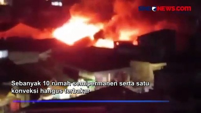 Diduga Korsleting Listrik, 10 Rumah Semipermanen Terbakar di Palmerah Jakarta