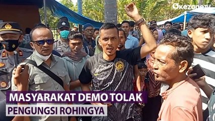 Ratusan Masyarakat Pidie Aceh Demo Tolak Pengungsi Rohingya
