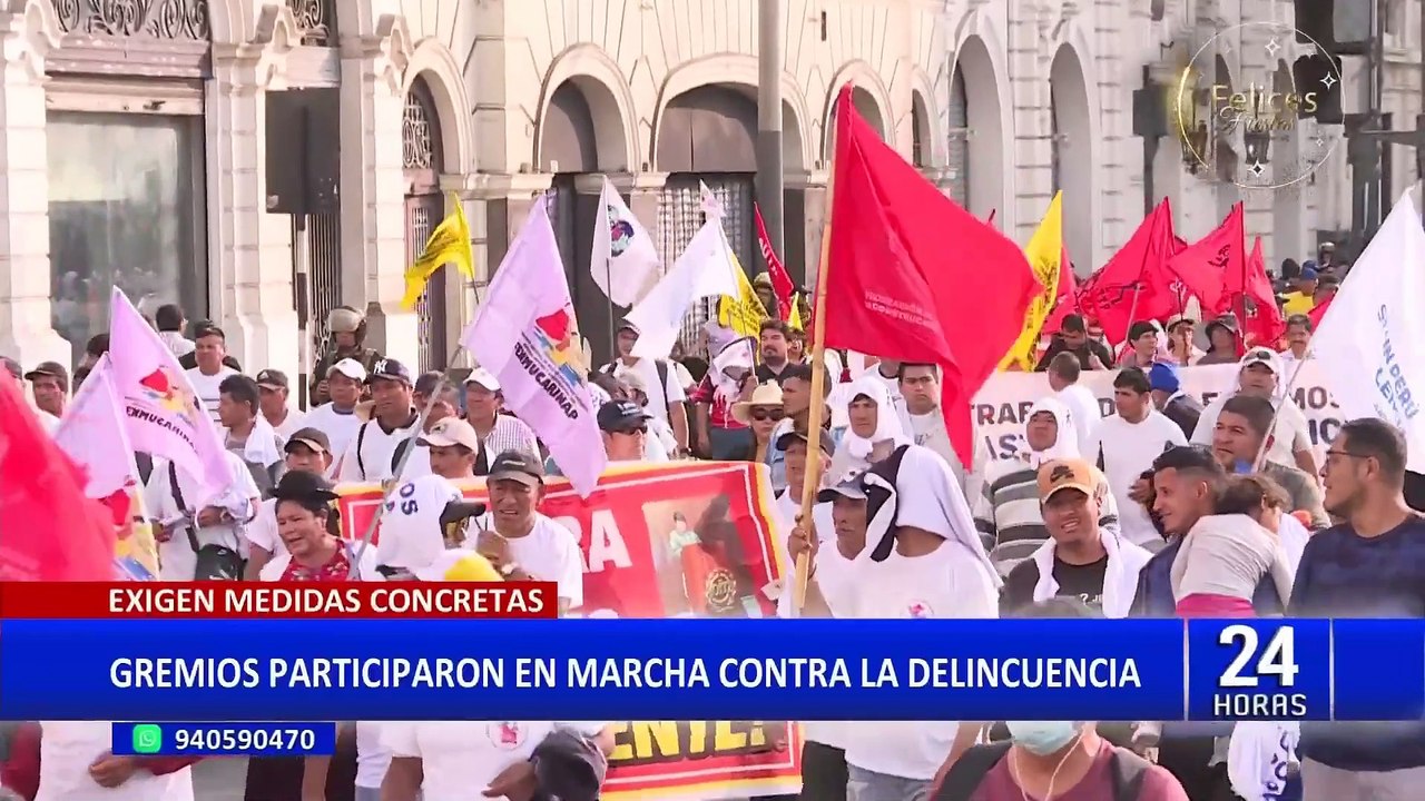 Marcha contra la delincuencia: gremios empresariales, agrarios y de la construcción exigen mayor seguridad