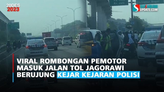 Viral Rombongan Pemotor Masuk Jalan Tol Jagorawi Berujung Kejar kejaran Polisi