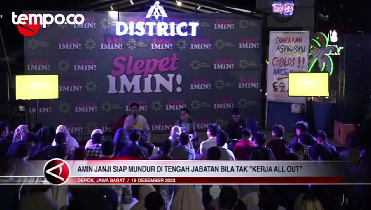 AMIN Janji Siap Mundur di Tengah Jabatan Bila Tak Kerja All Out