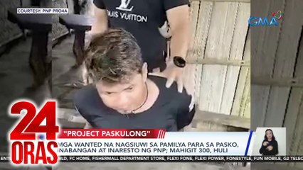 Mga wanted na nagsiuwi sa pamilya para sa pasko, inabangan at inaresto ng PNP; mahigit 300, huli | 24 Oras