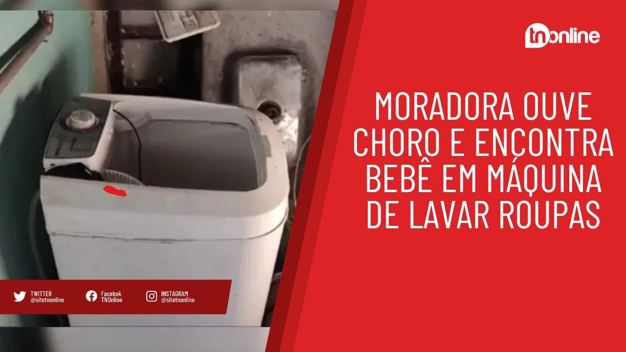 Vídeo: moradora ouve choro e encontra bebê em máquina de lavar roupas