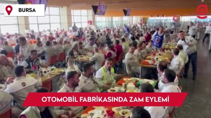 Otomobil fabrikasında çatal bıçaklı eylem