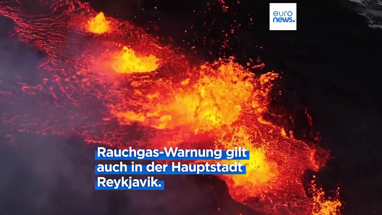 Lavafontänen sprühen aus riesiger Erdspalte. Bleibt Grindavik verschont?