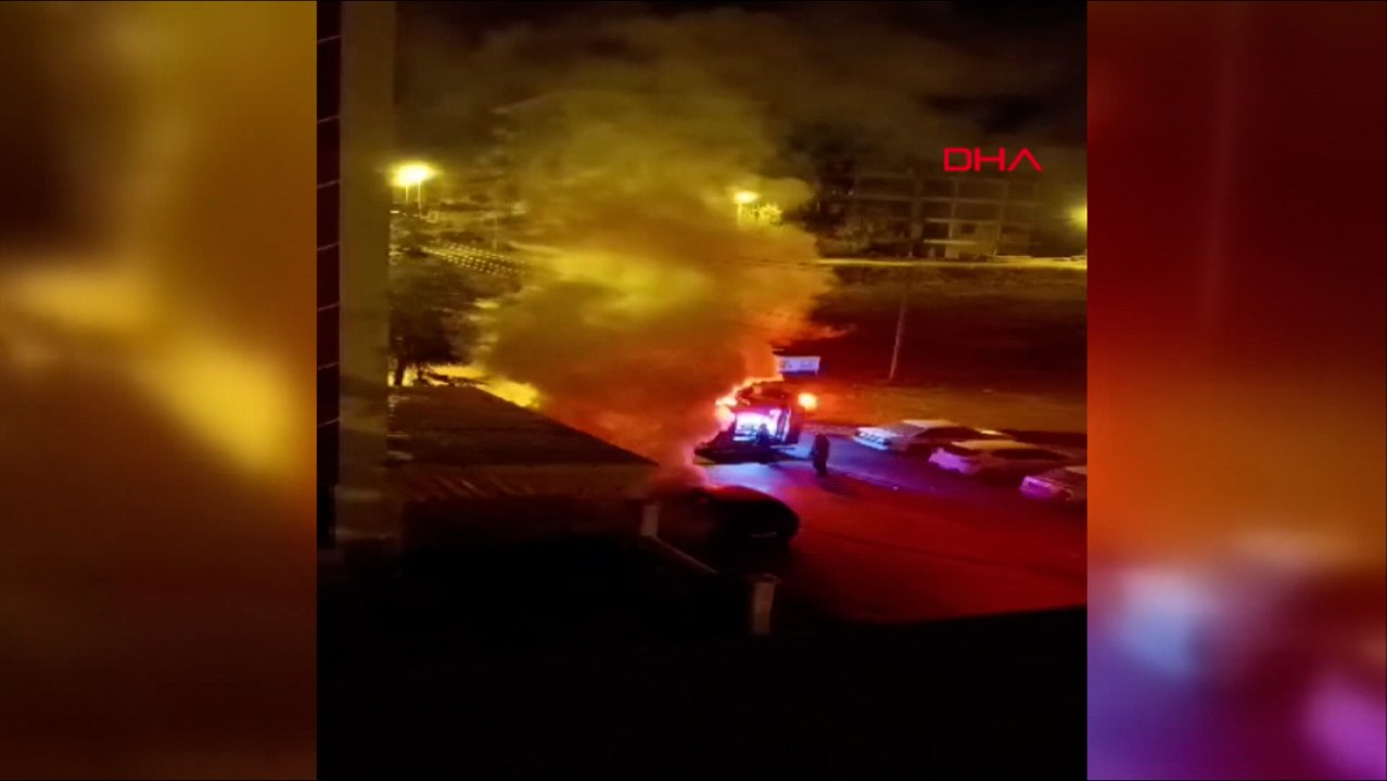 Otomobil alev topuna döndü