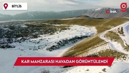 Nemrut Kalderası’nda muhteşem kar görüntüleri