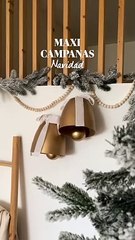 DIY Maxi campanas de Navidad decorativas
