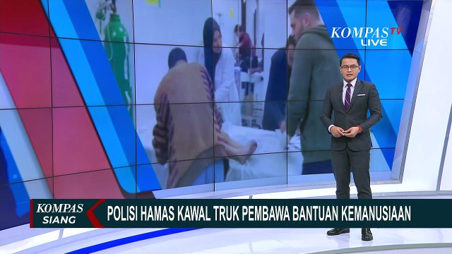 Polisi Hamas Kawal Truk Pembawa Bantuan Kemanusiaan untuk Warga Gaza