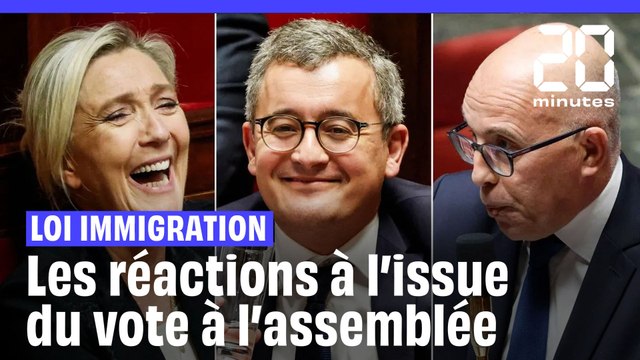 Loi immigration : Gérald Darmanin et les députés réagissent à l'issue du vote