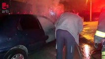 Karaman'da yanan otomobil kullanılamaz hale geldi