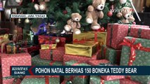 Unik! Pohon Natal Berhias 150 Boneka Teddy Bear di Semarang