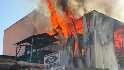 Kayseri'de sanayi sitesinde yangın