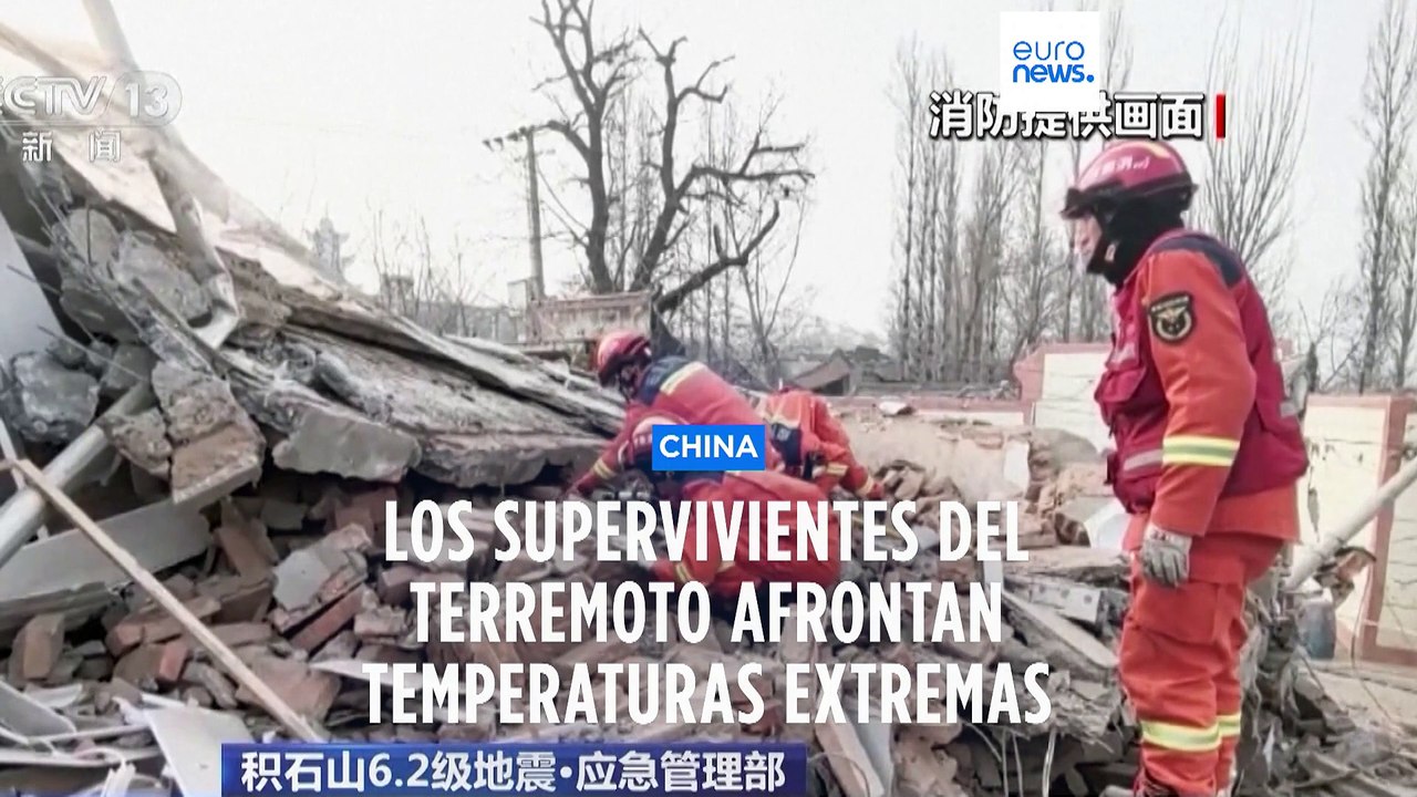 Los supervivientes del terremoto en China afrontan temperaturas extremas