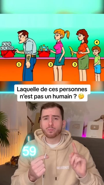 Laquelle de ces personnes n’est pas un humain ?