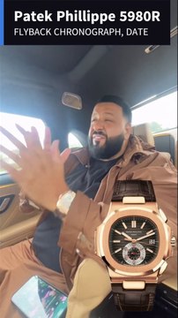 Dj Khaled Spotted Wearing Patek Phillippe 5980R Nautilus Leather Strap Watch