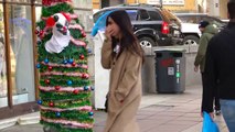 Scary Santa Claus  and Christmas Tree Prank