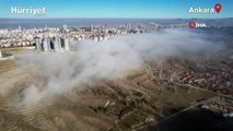 Ankara’da yoğun sis kartpostallık görüntüler oluşturdu