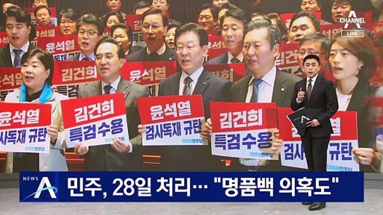 민주 “28일 ‘김건희 특검법’ 처리…명품백 의혹도 수사 가능”