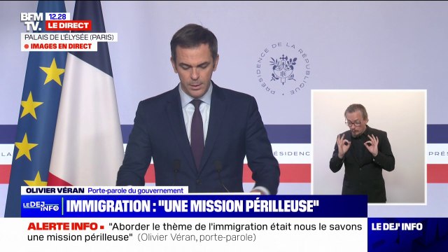 Loi immigration: Olivier Véran reconnait qu'il y a, dans cette loi, des choses que nous n'aimons pas