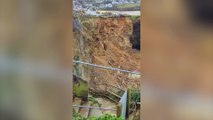 Huge cliff fall causes 