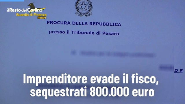 Imprenditore evade il fisco, sequestrati 800.000 euro