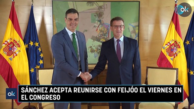 Sánchez acepta reunirse con Feijóo el viernes en el Congreso