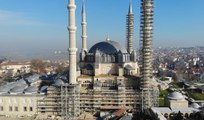 Mimar Sinan'ın ustalık eseri Selimiye'nin üç minaresinde çalışmalar tamamlandı