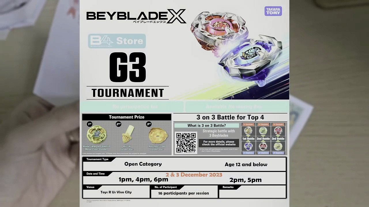 Beyblade X BX-00 B4 Special Prize Needle Bit Gold Version - video ...