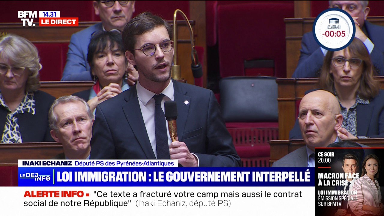 Loi immigration: "Nous dénoncerons ce texte au Conseil constitutionnel" assure Iñaki Echaniz (PS)