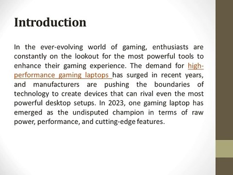 The Most Powerful Gaming Laptop of 2023