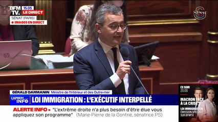 Loi immigration: Gérald Darmanin regrette la "vision partiale et partielle du texte" de Marie-Pierre de La Gontrie