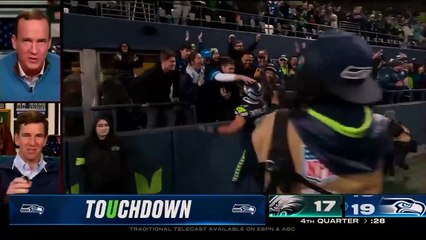 Peyton & Eli Manning react to the Seahawks Game Winning Touchdown on the ManningCast
